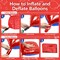 25-Piece Red & Blue Square Foil Balloon Set – Double-Sided Balloons for Wall Backdrop, Arch Kit for Birthday, Graduation, 4th of July, Independence Day, Baby Shower & Wedding Decorations